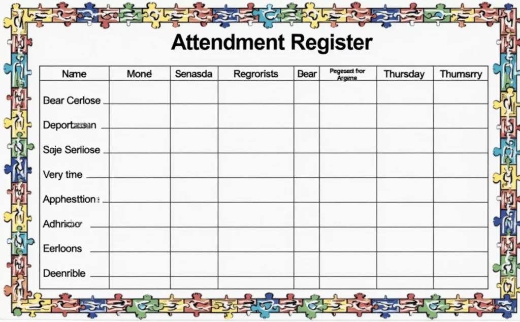 Teachers Attendance Register Cover Decoration