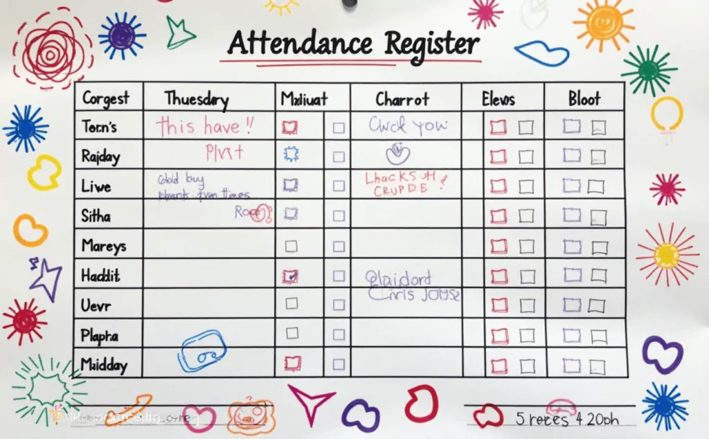 Teachers Attendance Register Cover Decoration