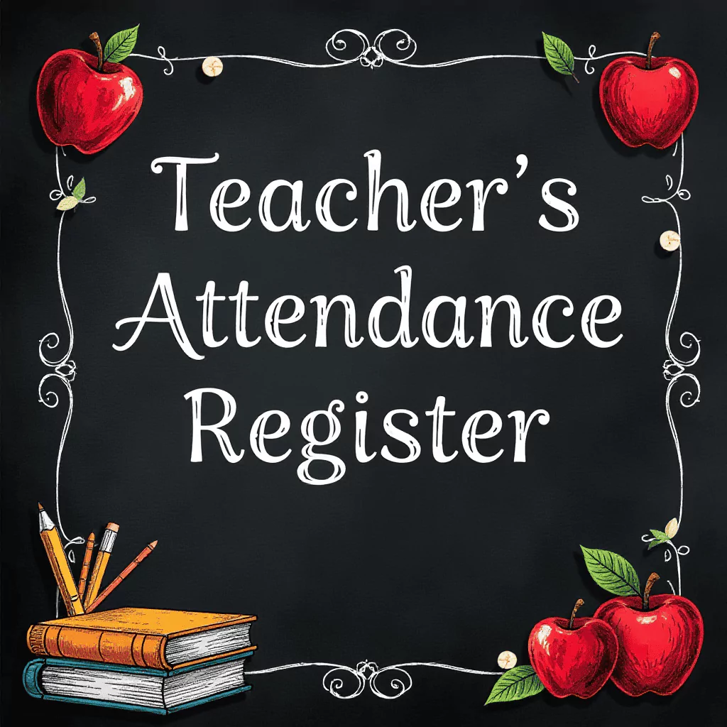 Teachers Attendance Register Cover Decoration