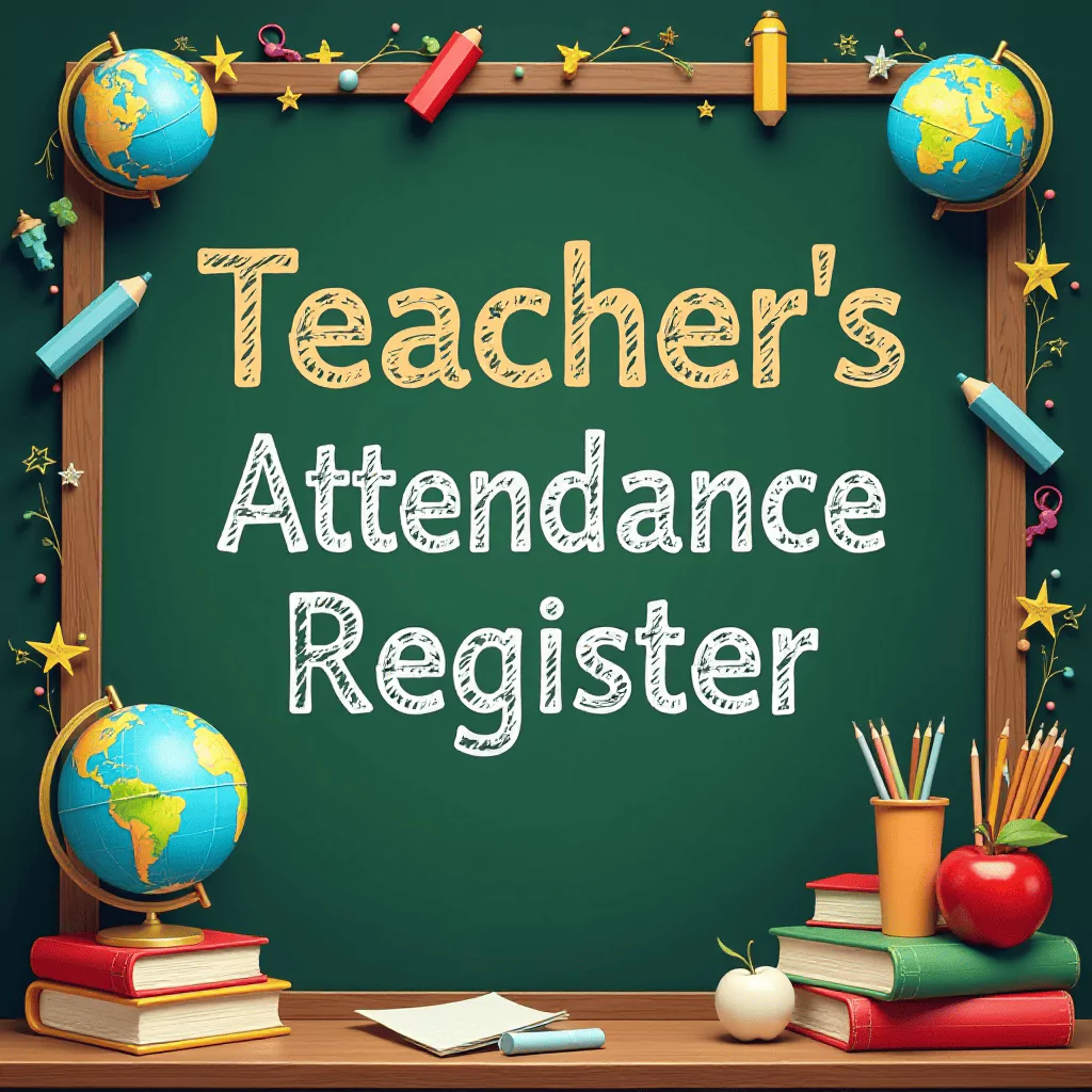 Teachers Attendance Register Cover Decoration