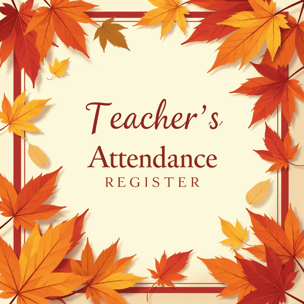 Teachers Attendance Register Cover Decoration