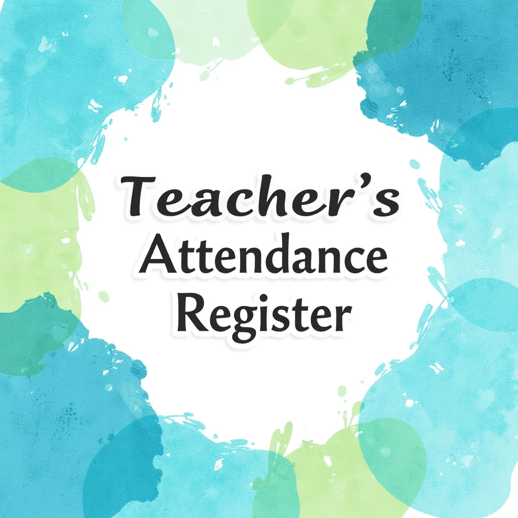 Teachers Attendance Register Cover Decoration