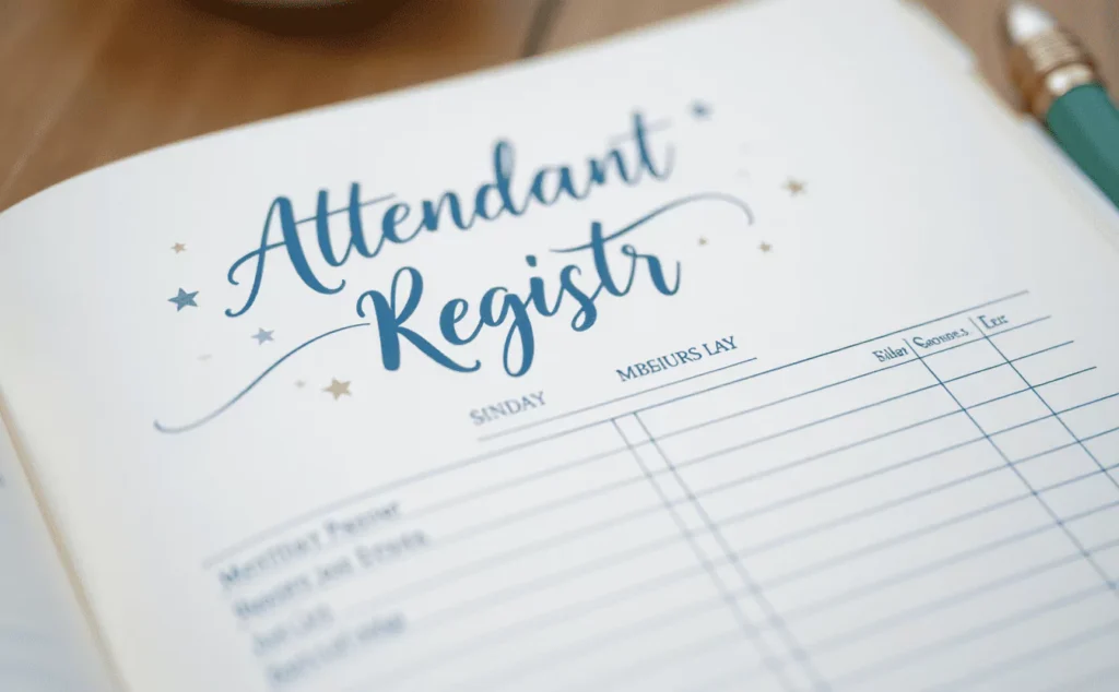 Teachers Attendance Register Cover Decoration
