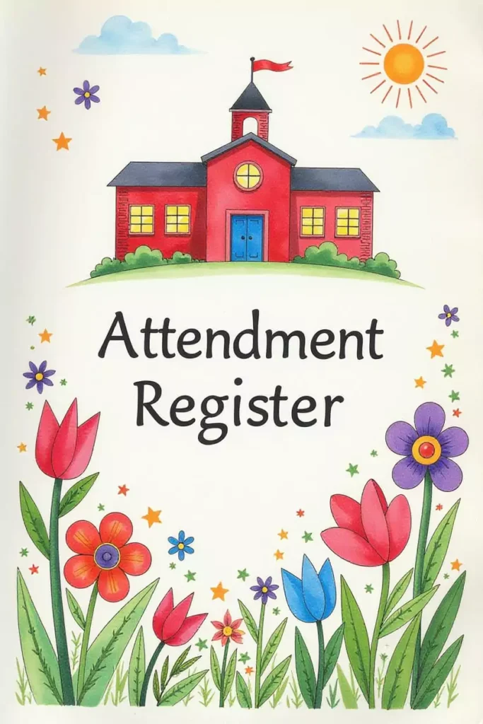 Teachers Attendance Register Cover Decoration