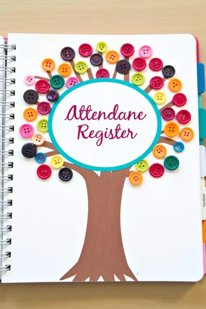 Teachers Attendance Register Cover Decoration