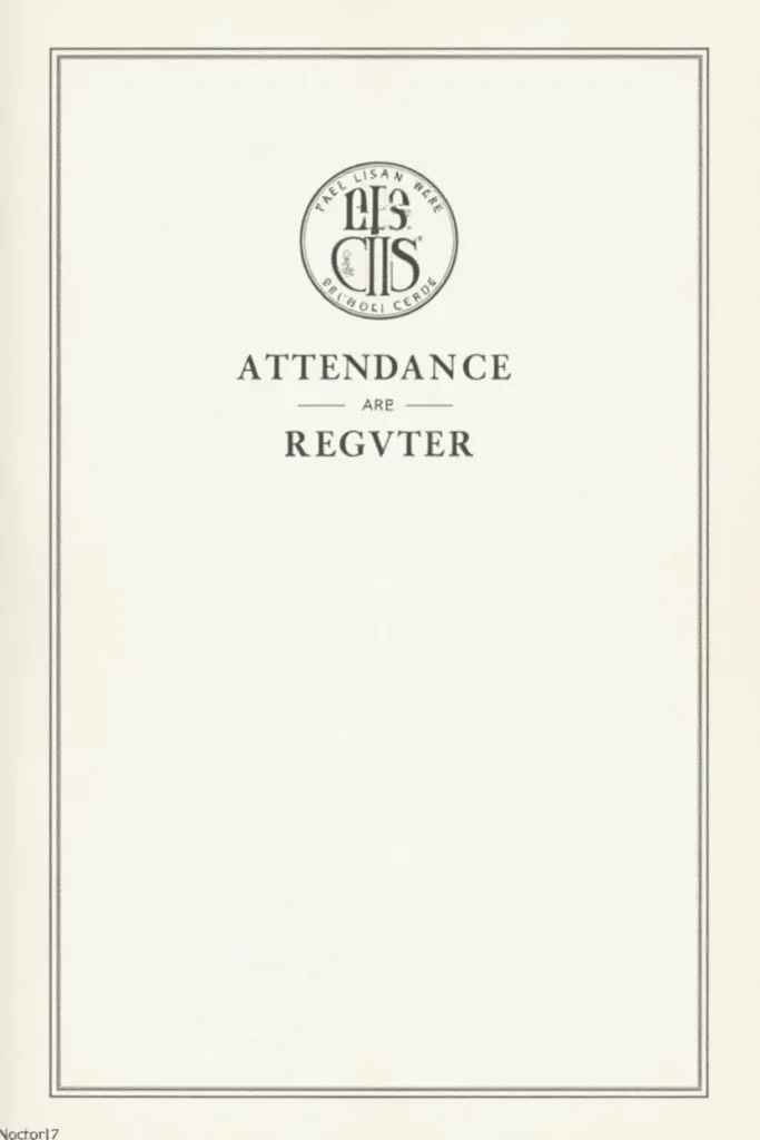 Teachers Attendance Register Cover Decoration